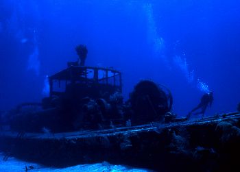 The Wreck of the Doc Poulson in the Cayman Islands.  The ... by Robyn Lynn Churchill 